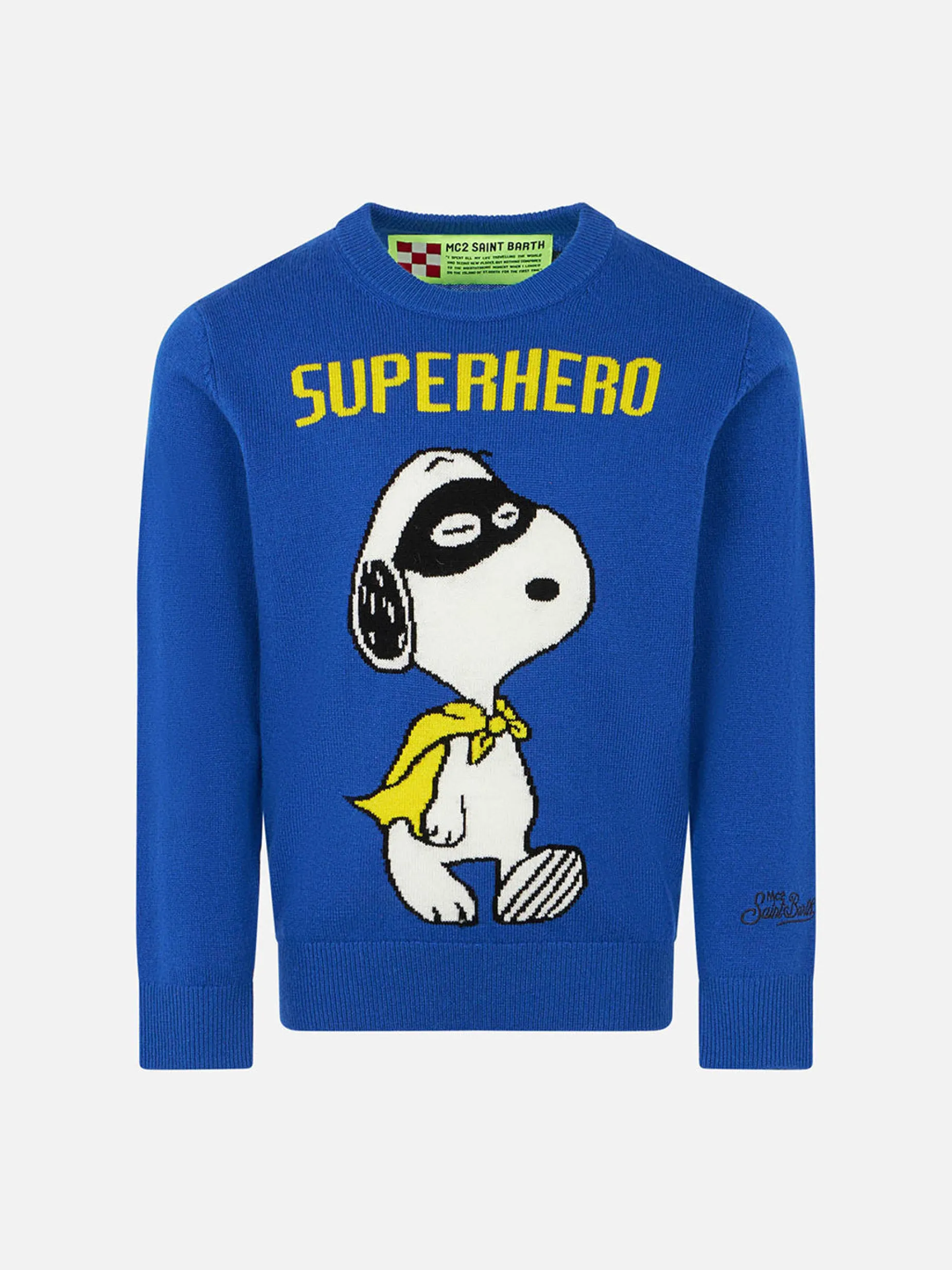 Blauer Jungenpullover mit Snoopy-Superhelden-Aufdruck | SNOOPY – PEANUTS™ SONDEREDITION
