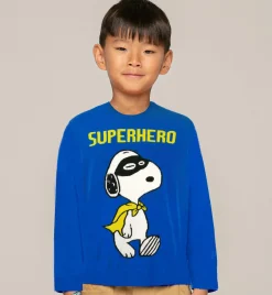 Blauer Jungenpullover mit Snoopy-Superhelden-Aufdruck | SNOOPY – PEANUTS™ SONDEREDITION