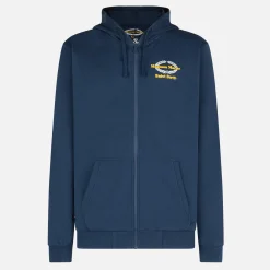 Blauer Kapuzenpullover aus Baumwolle mit Magnum Marine Saint Barth-Stickerei | MAGNUM MARINE SONDEREDITION