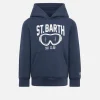 Blauer Kapuzenpullover für Jungen mit St. Barth Ski Club-Aufdruck