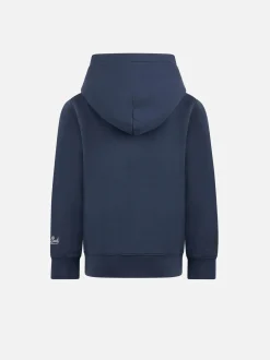 Blauer Kapuzenpullover für Jungen mit St. Barth Ski Club-Aufdruck