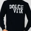 Blauer Pullover aus Kaschmirmischung