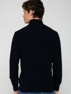Blauer Pullover aus Kaschmirmischung