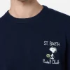 Blauer Pullover für Herren Heron mit Snoopy Padel Mini-Stickerei | SNOOPY PEANUTS SPECIAL EDITION