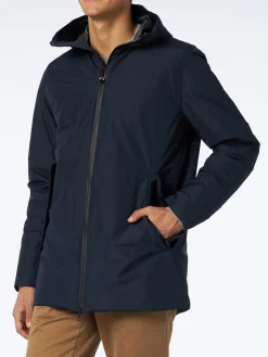 Blauer Voyager-Parka für Herren mit Kapuze
