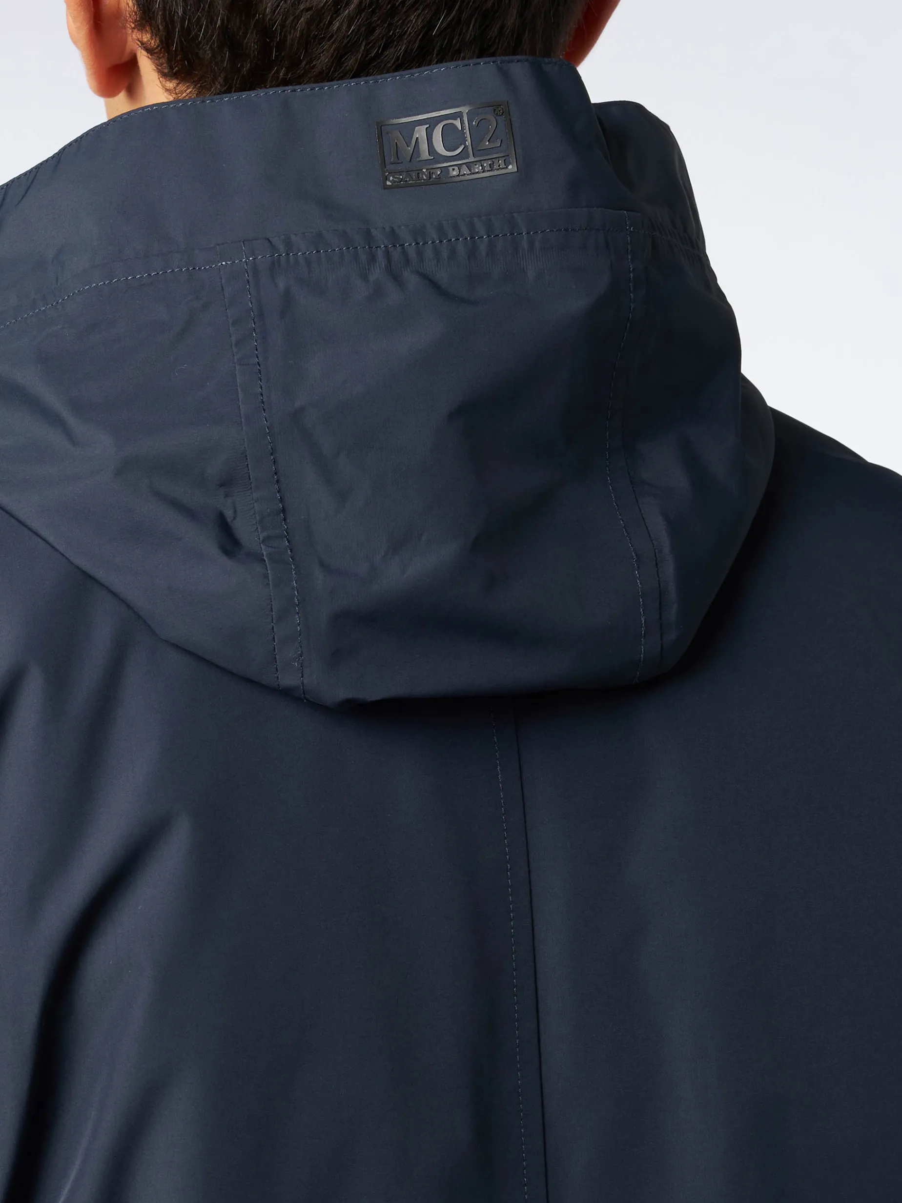 Blauer Voyager-Parka für Herren mit Kapuze