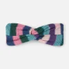 Blaues Chevron-Haarband für Damen