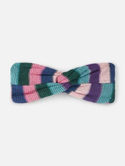 Blaues Chevron-Haarband für Damen