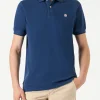 Blaues Denim-Piquet-Polo mit St. Barth-Logo