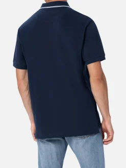 Blaues Herren-Poloshirt aus Baumwollpiquet Beverly Hills