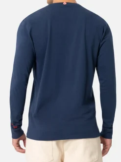 Blaues Herren-T-Shirt „Luton“ mit „Vacanze di Natale“-Filmlogo-Aufdruck | VACANZE DI NATALE SONDERAUSGABE