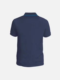Blaues Jungen-Poloshirt aus Baumwollpiquet