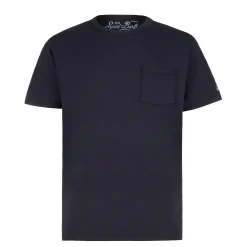 Blaues Marine-T-Shirt für Herren mit Vordertasche