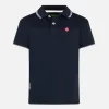 Blaues Piquet-Polo mit St. Barth-Logo