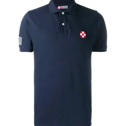 Blaues Piquet-Polo mit St. Barth-Karologo