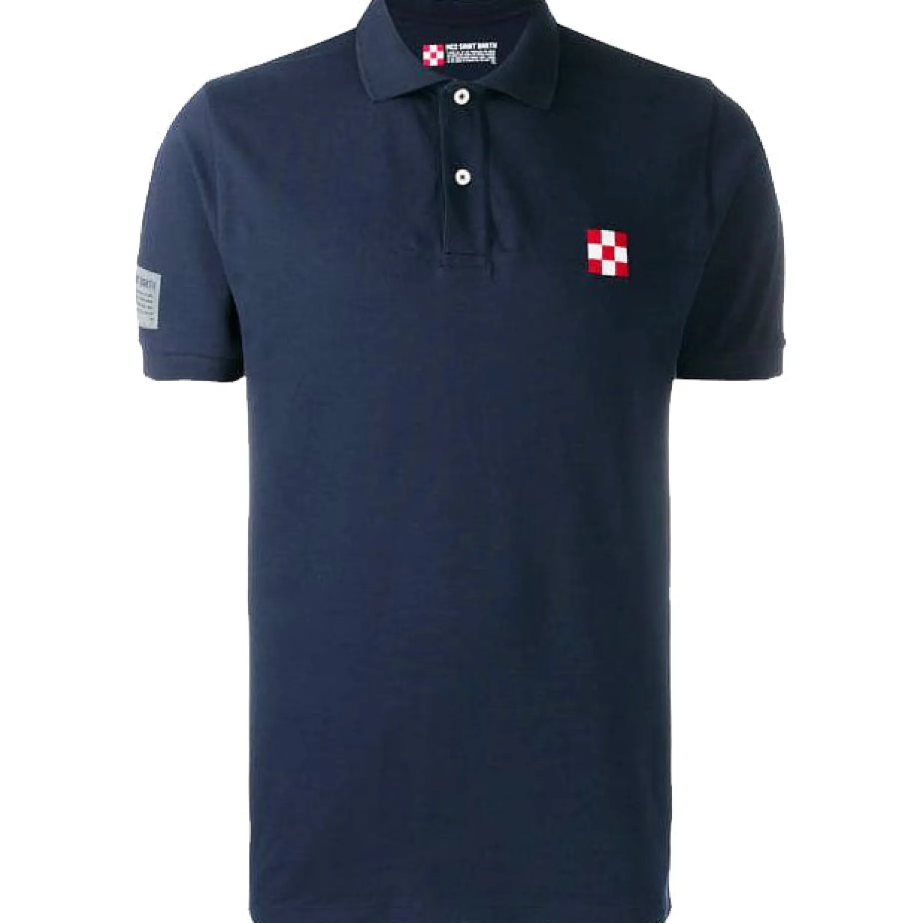 Blaues Piquet-Polo mit St. Barth-Karologo