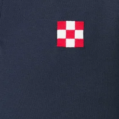 Blaues Piquet-Polo mit St. Barth-Karologo