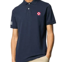 Blaues Piquet-Polo mit St. Barth-Karologo