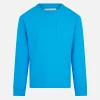 Blaues T-Shirt aus schwerer Baumwolle für Jungen