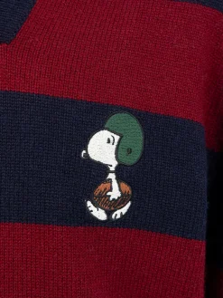 Blau-rot gestreiftes Poloshirt Covent für Jungen mit Snoopy-Aufdruck | SNOOPY PEANUTS SPECIAL EDITION