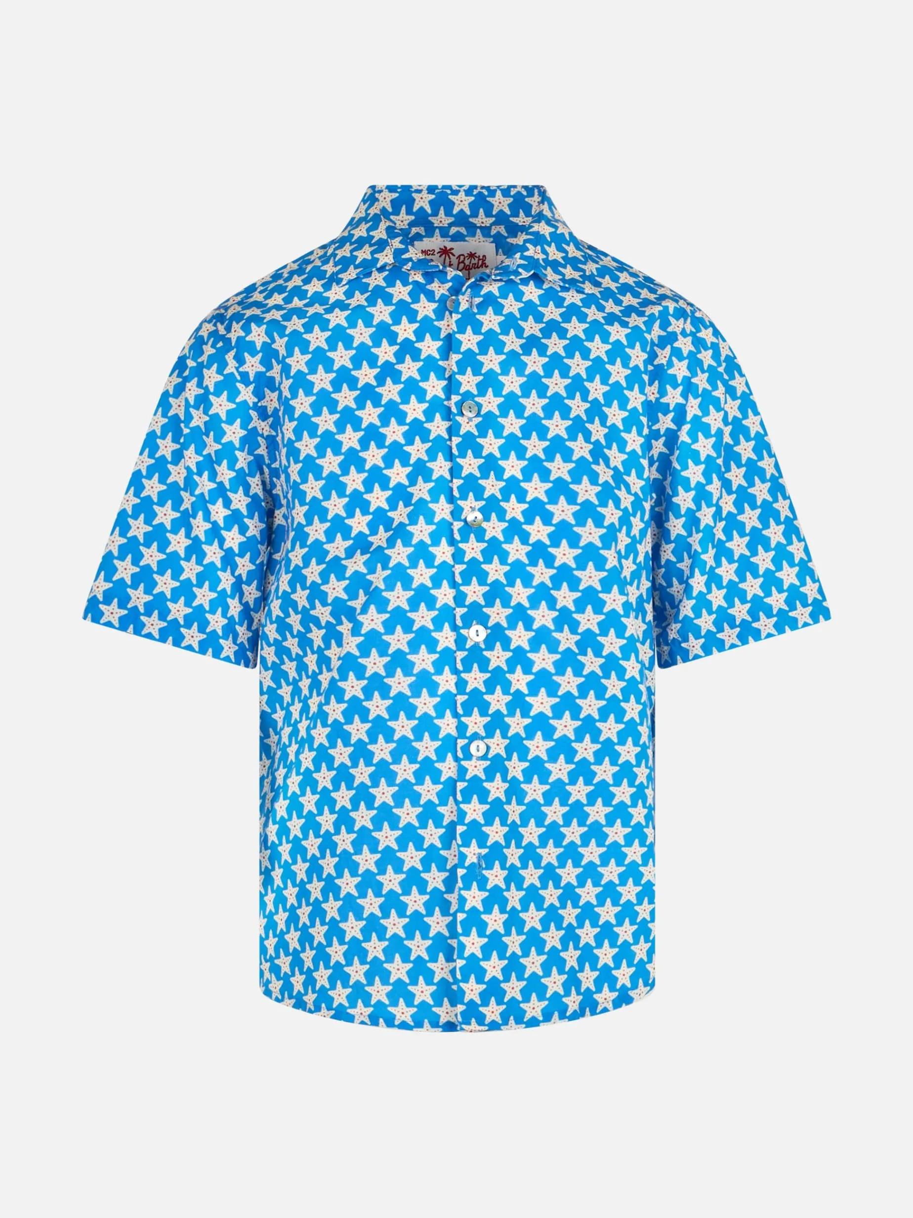 Blue Boy Musselin-Baumwollhemd Sharouk mit Seestern-Print