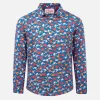 Blue Boy Musselin-Baumwollhemd Sharouk mit Krabbendruck