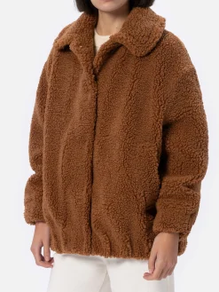 Bomberjacke Abel für Damen mit Shearling-Effekt, Kragen und Saint Barth-Herzprint