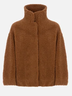 Bomberjacke Abel für Damen mit Shearling-Effekt, Kragen und Saint Barth-Herzprint