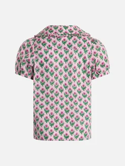 Boxy-Shirt Violan Jr für Mädchen mit Blumenprint