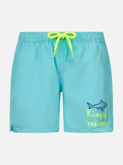 Boy Comfort Badeshorts mit „King of the Beach“-Stickerei