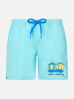 Boy Comfort Badeshorts mit Vado a Forte-Stickerei