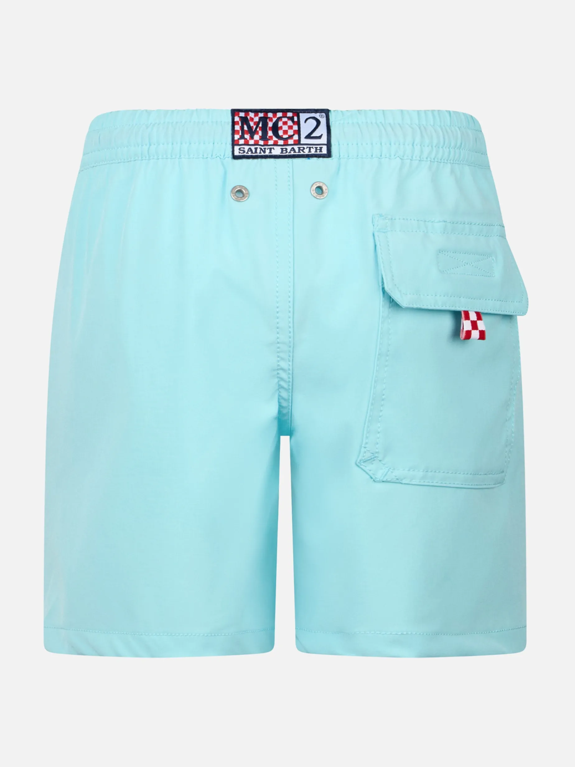 Boy Comfort Badeshorts mit Vado a Forte-Stickerei