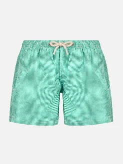 Boy Comfort Light Badeshorts mit Gingham-Print