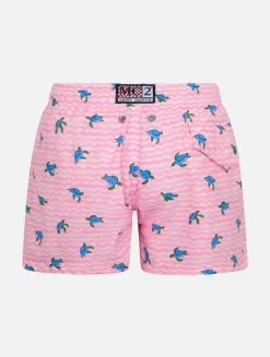 Boy Comfort Light Badeshorts mit Meeresschildkröten-Print