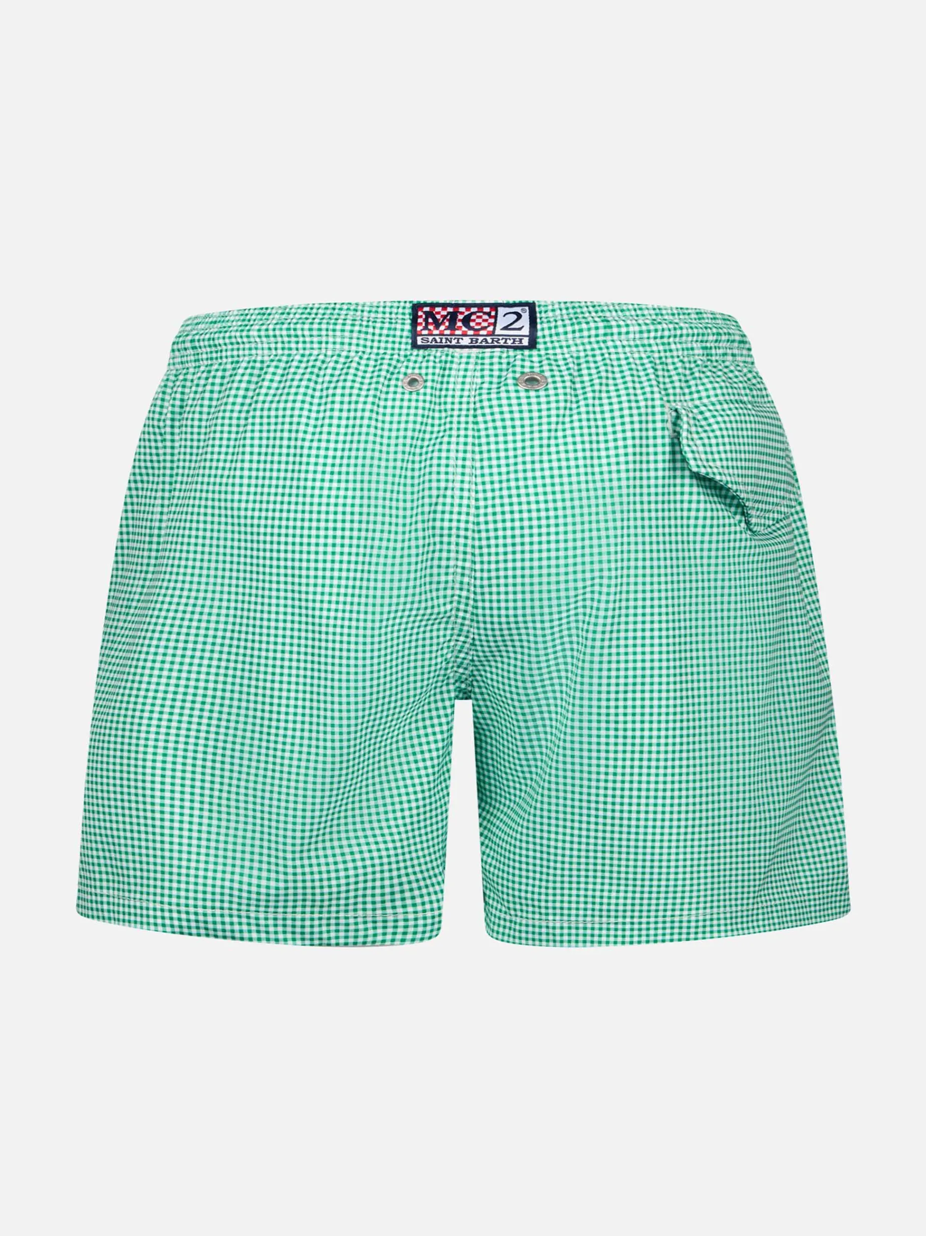 Boy Comfort Light Badeshorts mit Gingham-Print