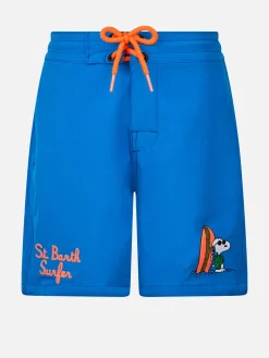 Boy Comfort Surf Jr Badeshorts mit platziertem Snoopy-Aufdruck