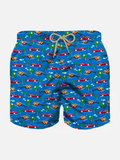 Boy Light Badeshorts mit Mini-Autos-Aufdruck