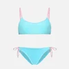 Bralette-Bikini für Mädchen mit besticktem Schriftzug "Lost in St. Barth"