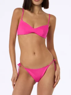 Bralette-Bikini mit U-Ausschnitt für Damen in Neonpink May Marielle