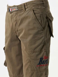 Braune Cargo-Bermuda für Herren mit Taschen