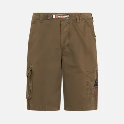 Braune Cargo-Bermuda für Herren mit Taschen