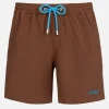 Braune Comfort-Badeshorts für Herren