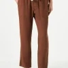 Braune Leinenhose für Herren
