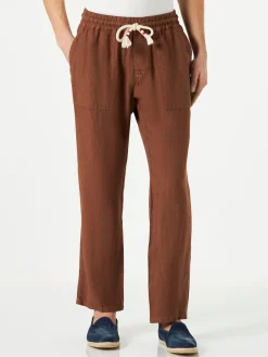 Braune Leinenhose für Herren