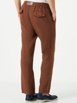 Braune Leinenhose für Herren