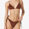 Brauner Frottee-Dreiecksbikini für Damen