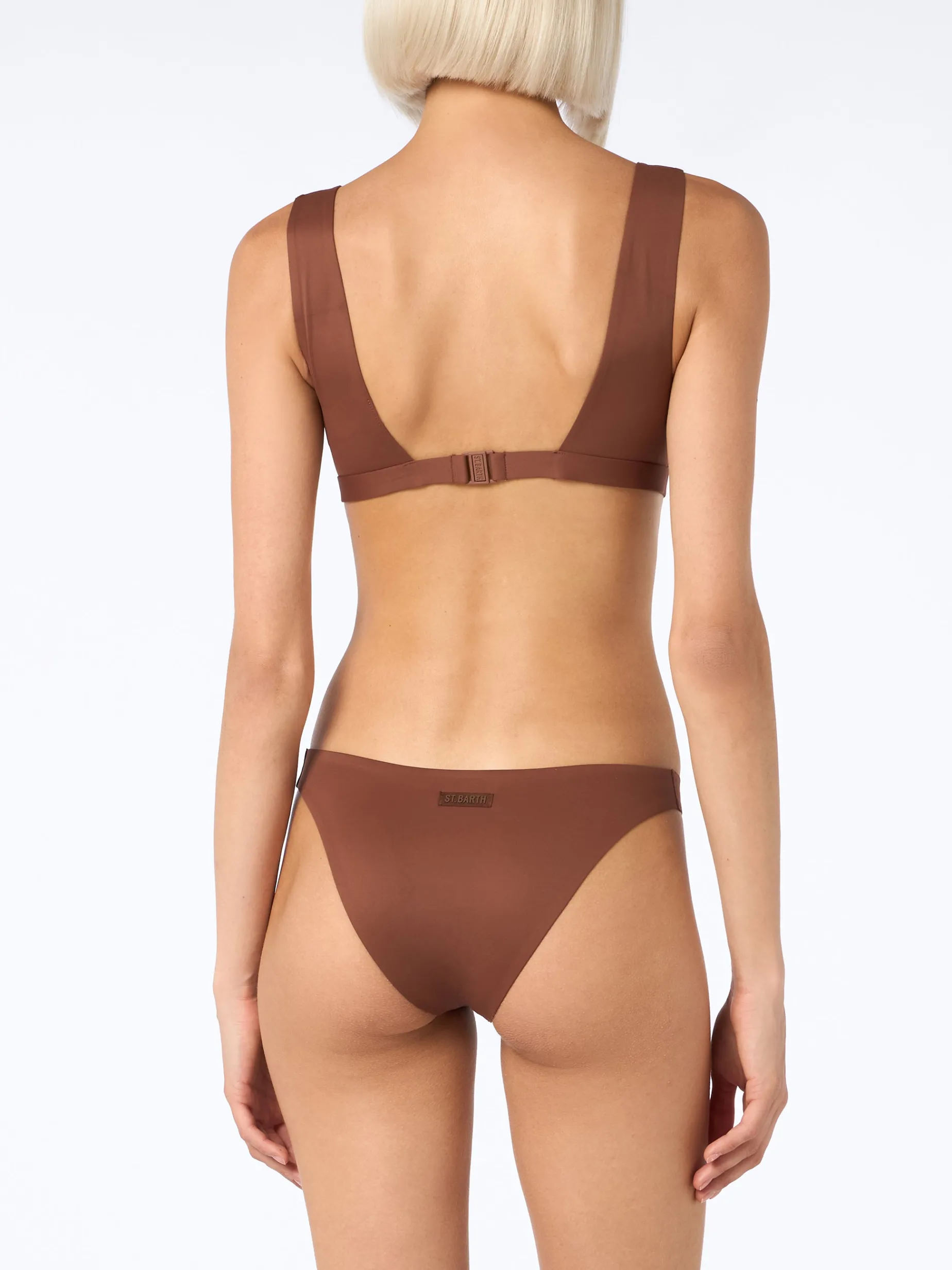 Brauner, heißversiegelter U-Bikini für Damen von Ofelia Reanna