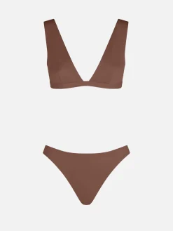 Brauner, heißversiegelter U-Bikini für Damen von Ofelia Reanna