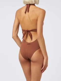 Brauner Marylin-Badeanzug für Damen