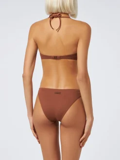 Brauner Triangel-Bralette-Bikini für Damen von Gaia Maia
